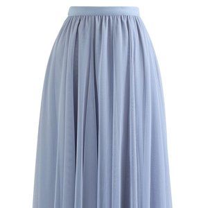 Mesh Tulle Maxi Skirt
